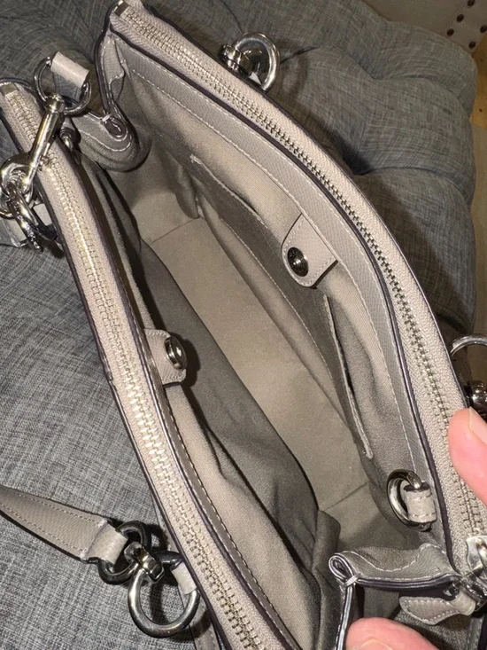 Coach Bag Christie Gray Fog Saffiano Leather Shoulder Satchel